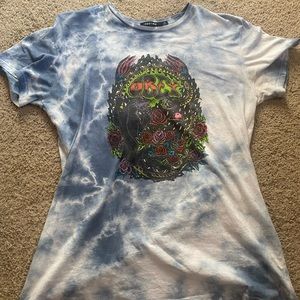Obey Blue Tie Dye T Shirt
